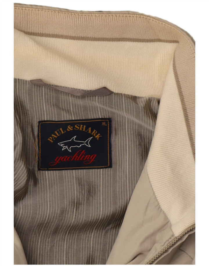 Jaqueta bomber masculina Paul & Shark UK 42 XL poliéster cinza