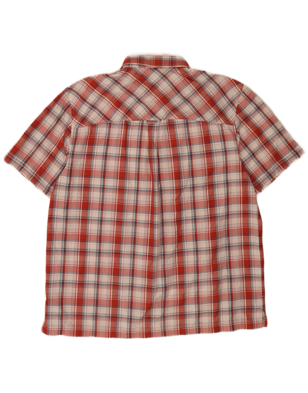 Rohan Camisa masculina de manga curta XL poliamida xadrez vermelha