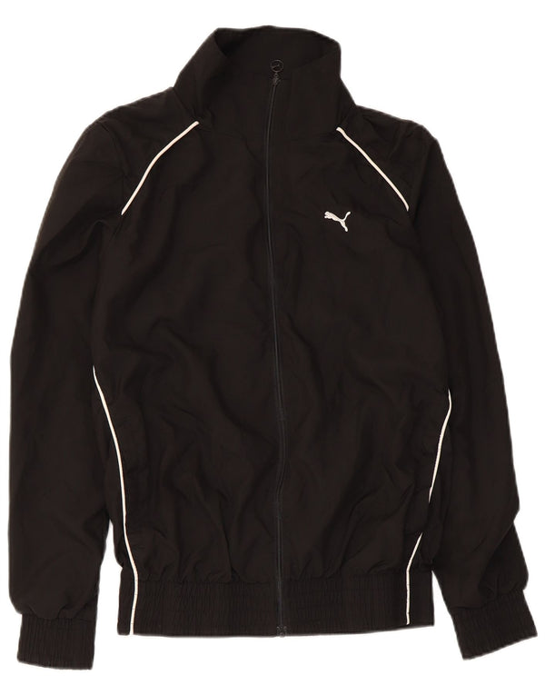 Puma Womens Tracksuit Top Jacket UK 10 Pequeno Poliéster Preto