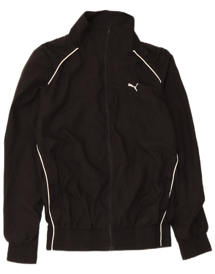 Puma Womens Tracksuit Top Jacket UK 10 Pequeno Poliéster Preto