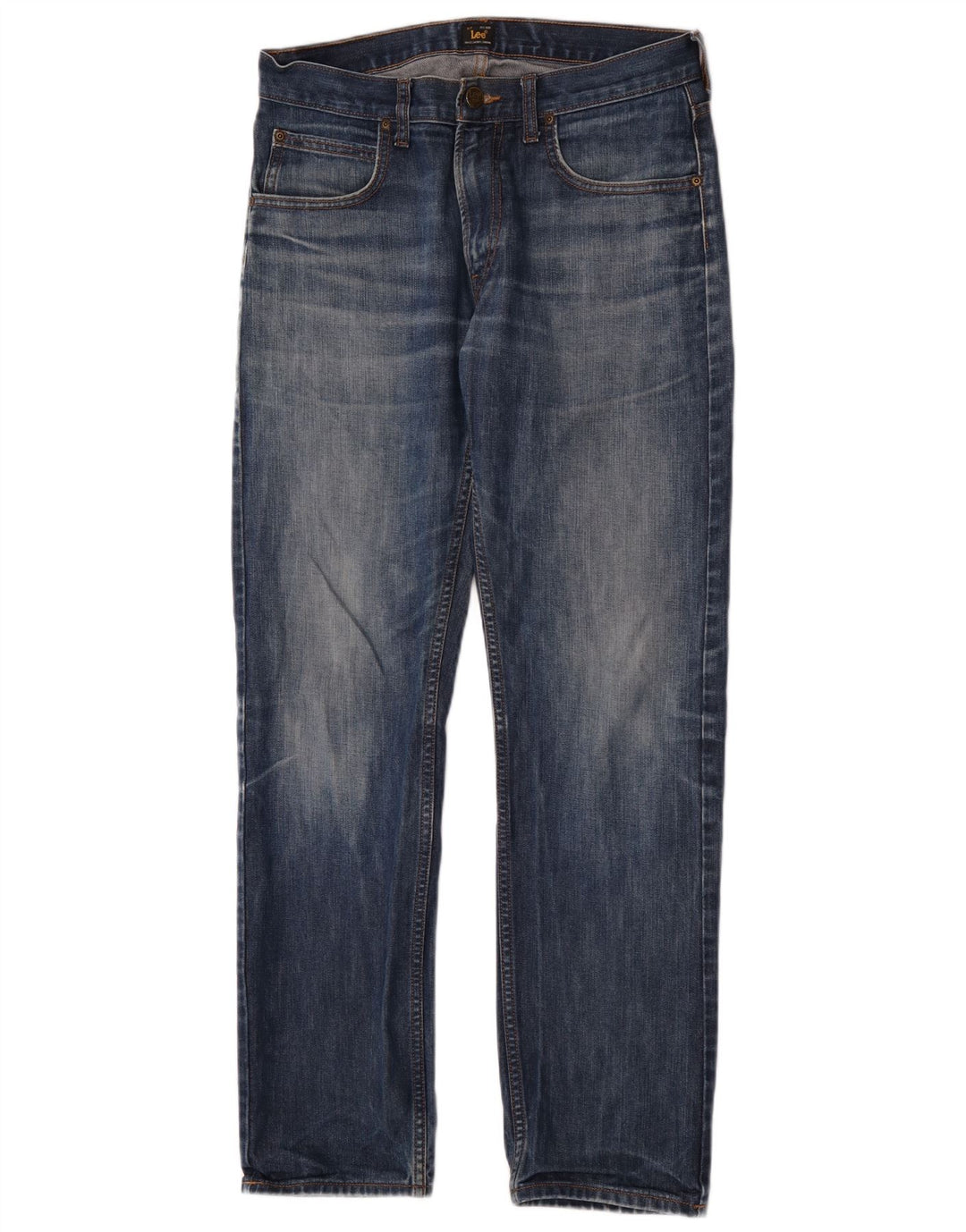 Lee Mens Blake Straight Jeans W31 L32 Azul Algodão