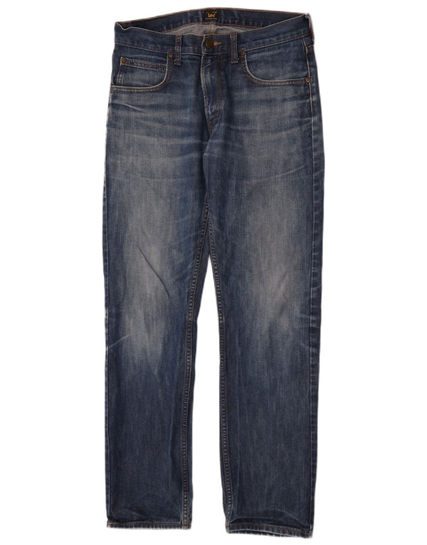 Lee Mens Blake Straight Jeans W31 L32 Azul Algodão