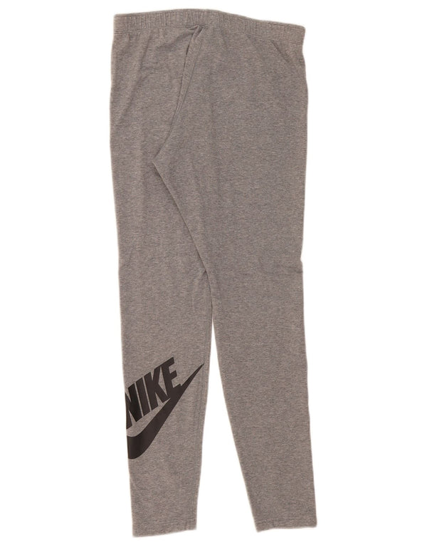 Leggings Nike Femininas Graphic UK 14 Grande Algodão Cinza