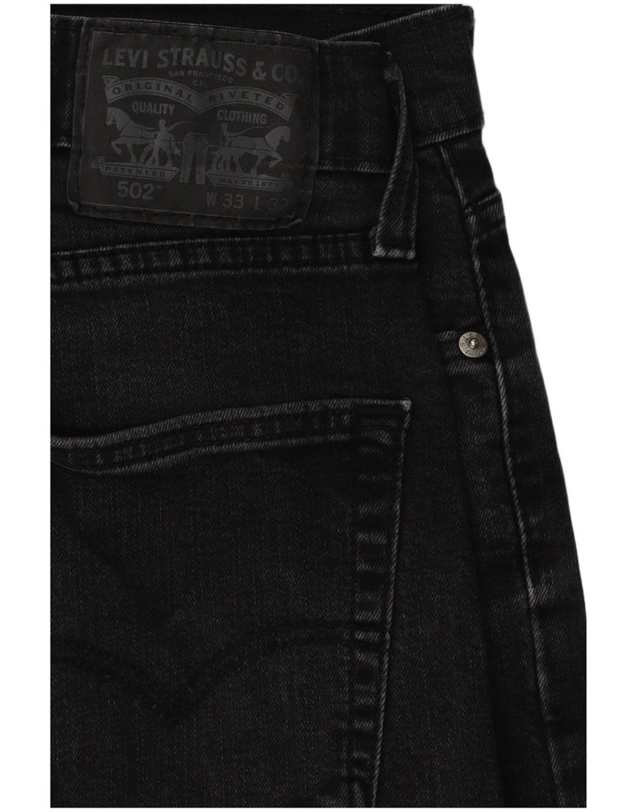 Jeans masculino Levi's 502 Regular Fit Straight W33 L32 Preto