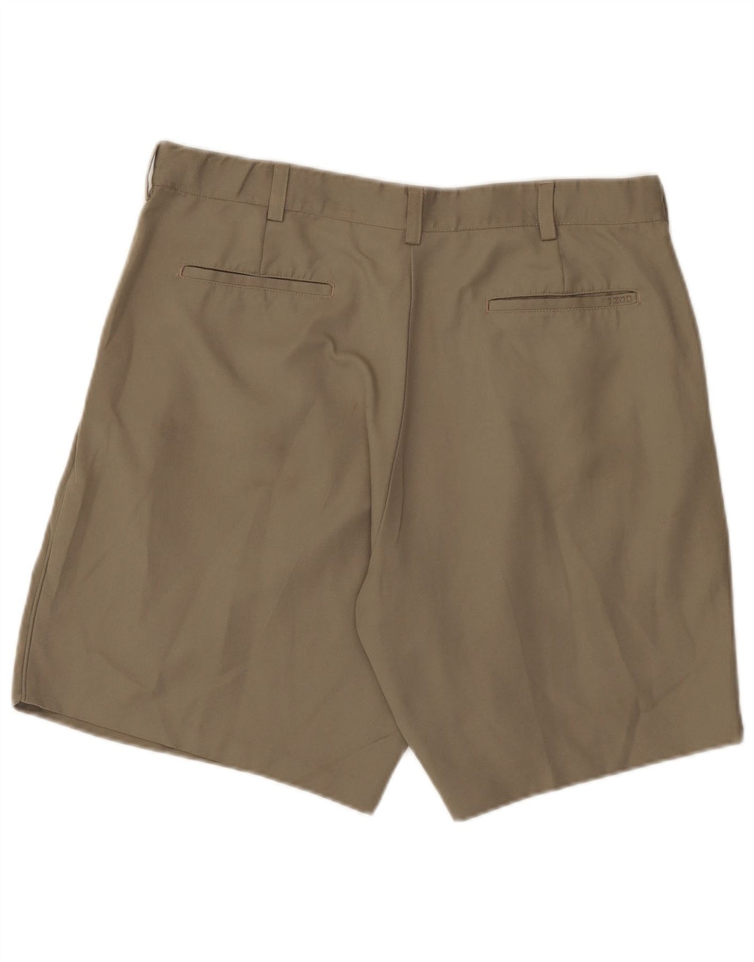 Izod Mens Chino Shorts W36 Grande Poliéster Cáqui