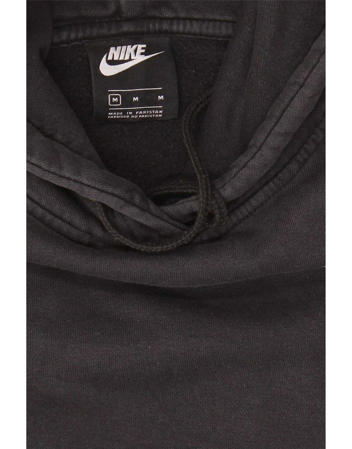 Nike Womens Oversized Hoodie Jumper UK 14 Médio Algodão Preto