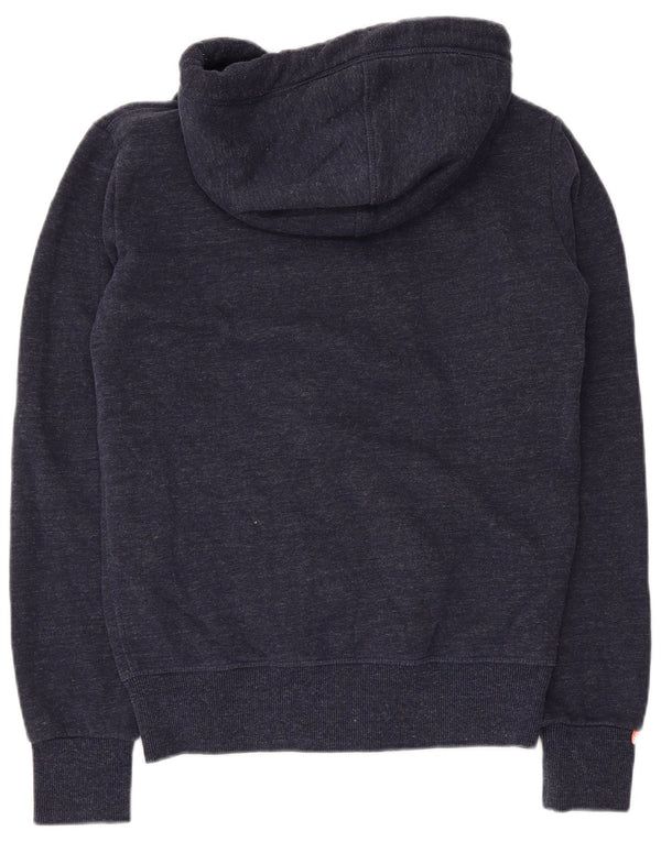 Suéter masculino Superdry com capuz e zíper XS azul marinho algodão