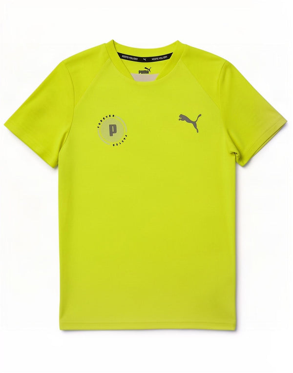 Top Puma Menino Graphic T-Shirt 11-12 Anos Verde Poliéster