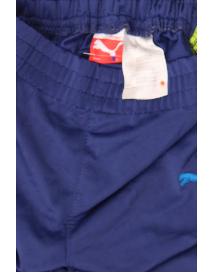 Calça de treino Puma Menino 8-9 Anos Pequeno Azul Marinho Colorblock