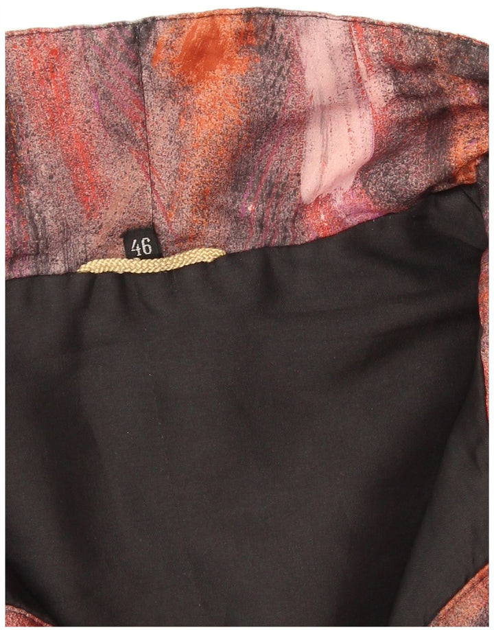 Casaco corta-vento feminino vintage com padrão abstrato EU 46 XL multicolorido