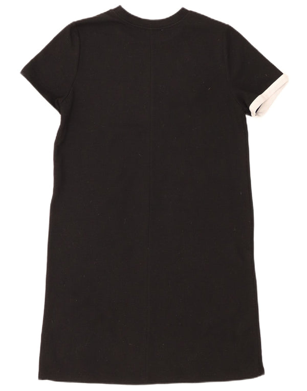 Vestido feminino Trafaluc da Zara Reino Unido 10 pequeno bloco colorido preto