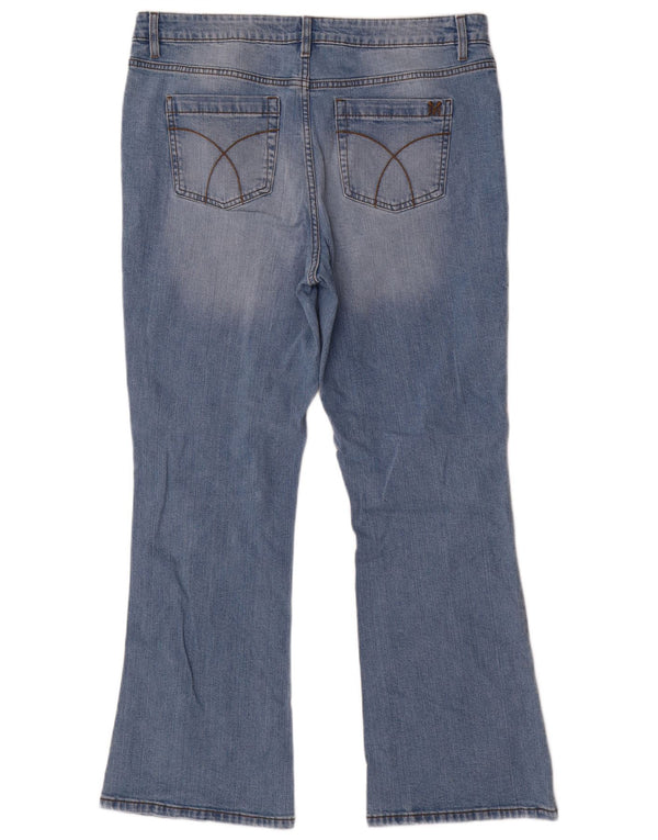 Crew Clothing Womens Bootcut Jeans Reino Unido 16 Grande W36 L31 Azul Algodão