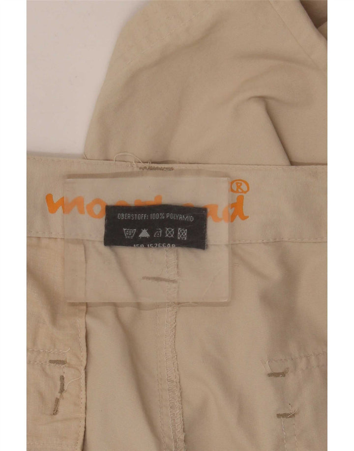 Moorhead Mens Straight Cargo Calças W34 L34 Bege Poliamida