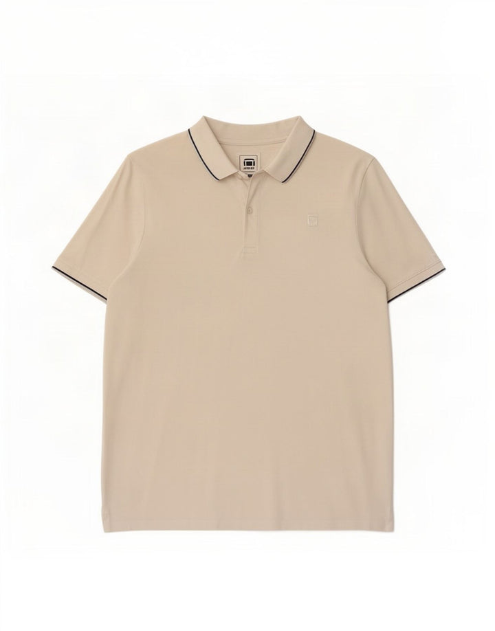 Camisa polo masculina G-Star de algodão branco médio