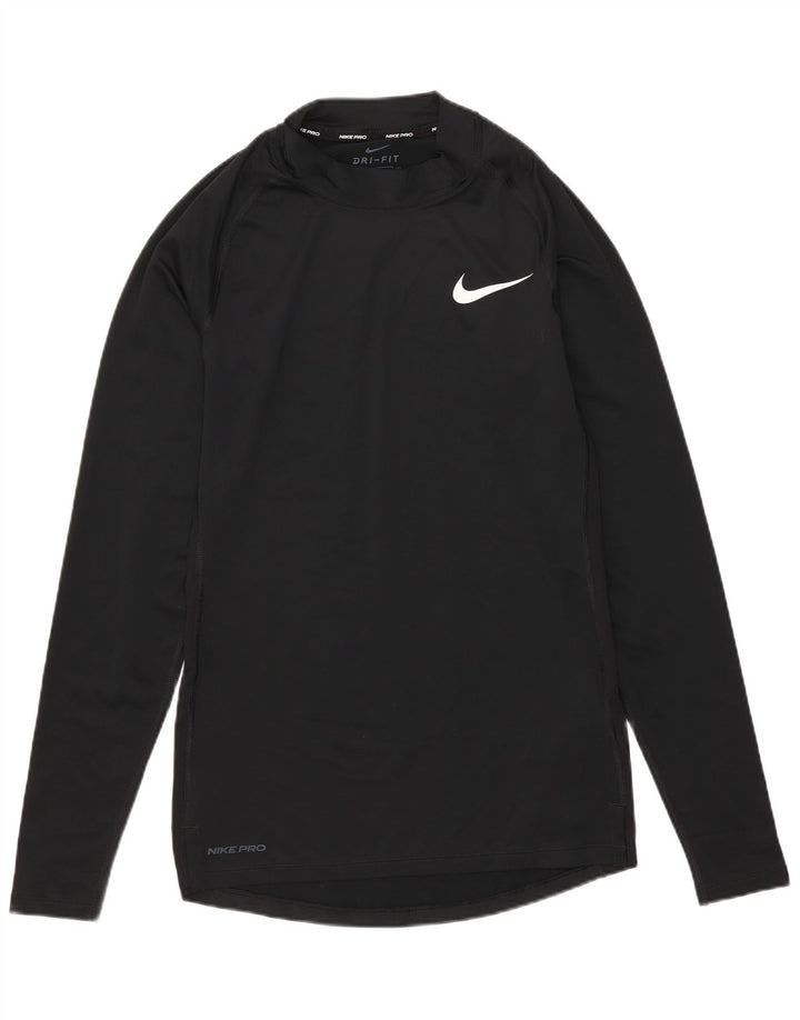 Top Nike Masculino Tight Fit Manga Longa Pequeno Poliéster Preto