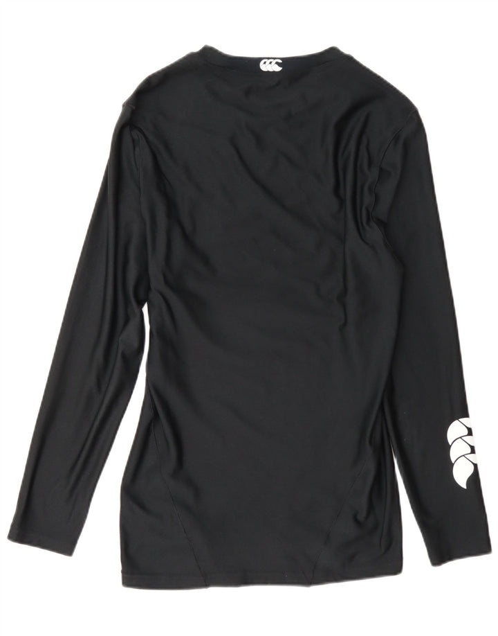 Top gráfico feminino Canterbury manga comprida UK 18 XL poliéster preto