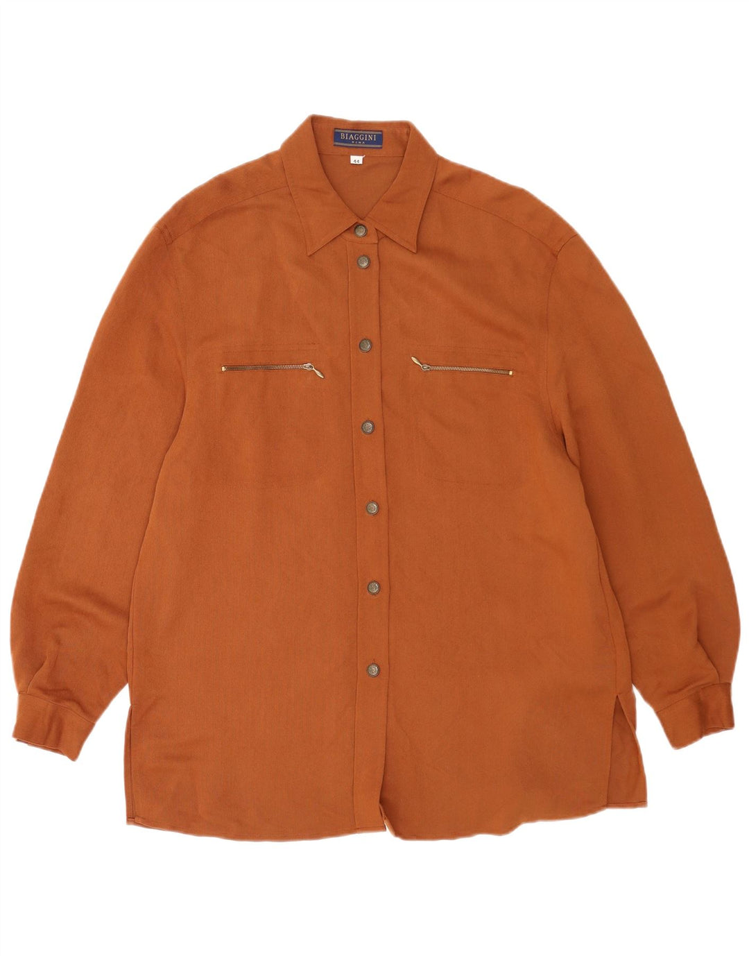 Camisa feminina Biaggini Reino Unido 14 viscose marrom médio