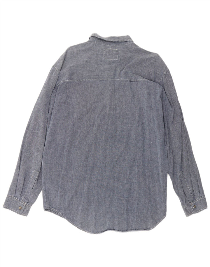 Camisa masculina Levi's grande azul algodão