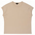 Camiseta feminina Massimo Dutti Top UK 14 Médio Bege