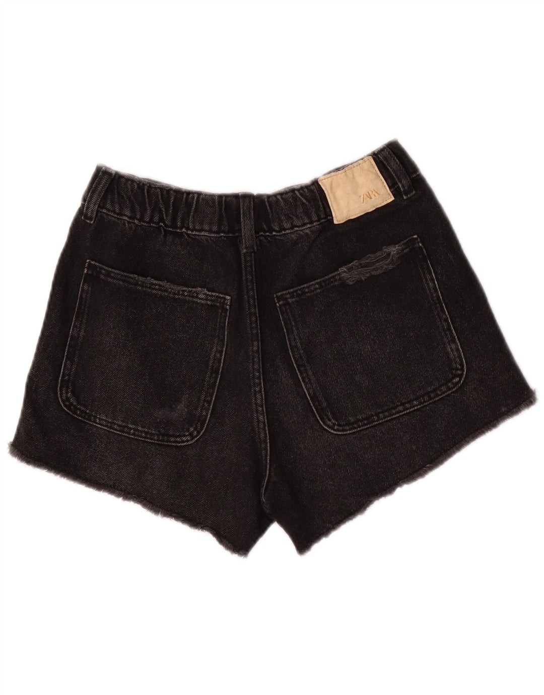 ZARA Shorts jeans desgastados para meninas 9-10 anos W24 cinza