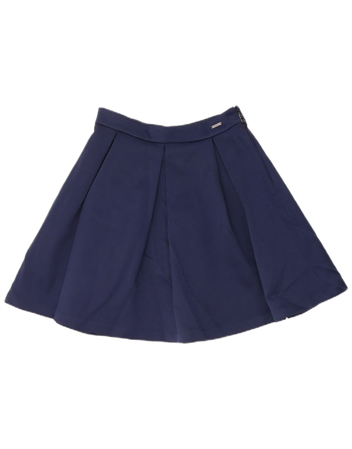 Saia feminina GUESS A-Line W28 poliéster azul marinho médio