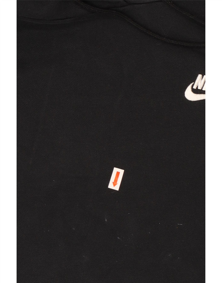 NIKE Womens Oversized Hoodie Jumper UK 14 Médio Preto Algodão