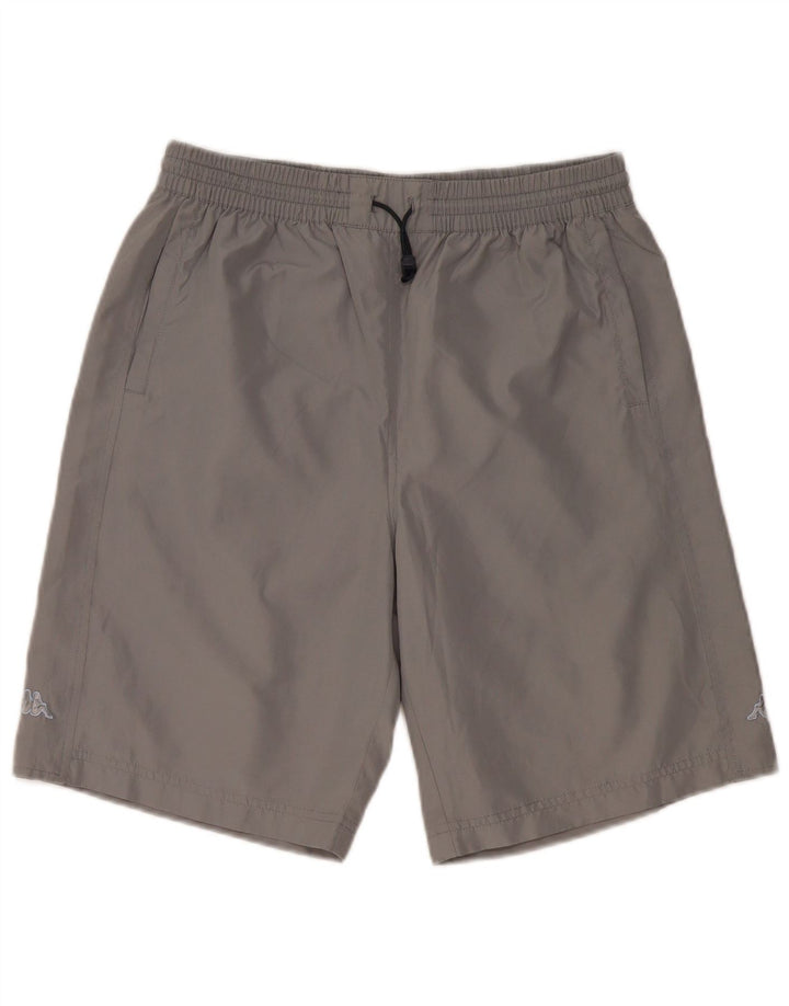 Shorts esportivos masculinos Kappa poliéster cinza médio