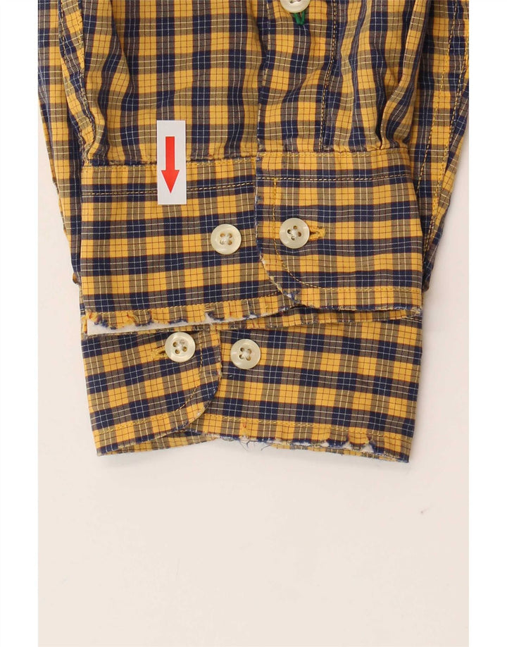 Camisa masculina Tommy Hilfiger XL algodão guingão amarelo