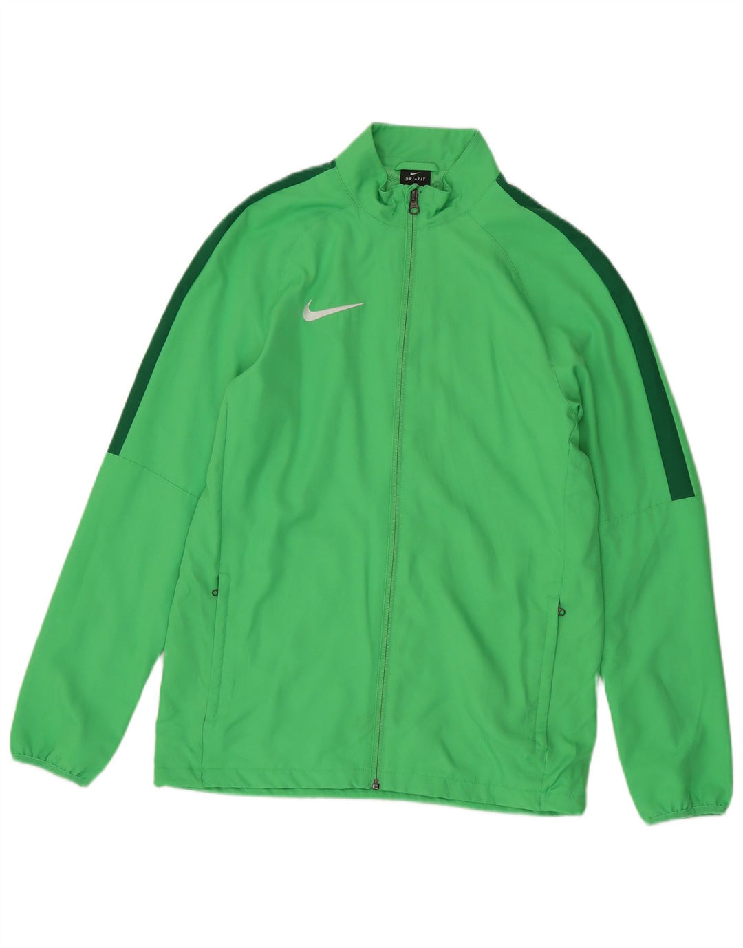 Nike Mens Dri Fit Tracksuit Top Jacket Médio Verde Colourblock Poliéster