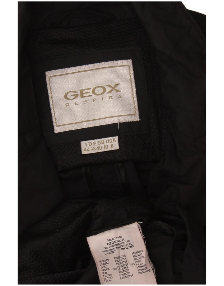 Jaqueta utilitária feminina Geox UK 10 poliéster preto pequeno