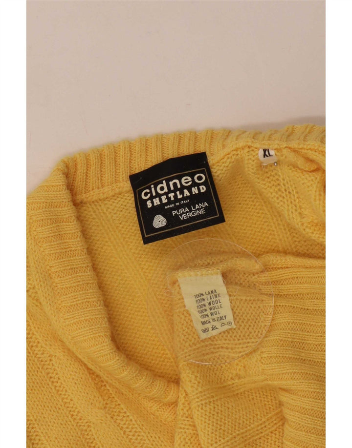 Shetland Mens Vest Regata XL Lã Amarela