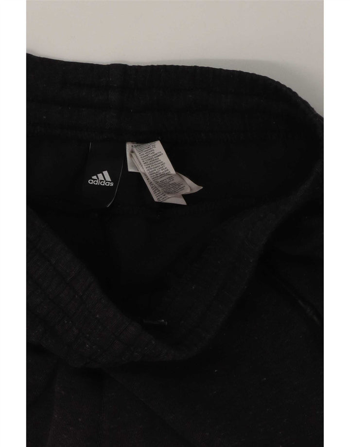 Calça de treino masculina Adidas pequena cinza manchada de algodão