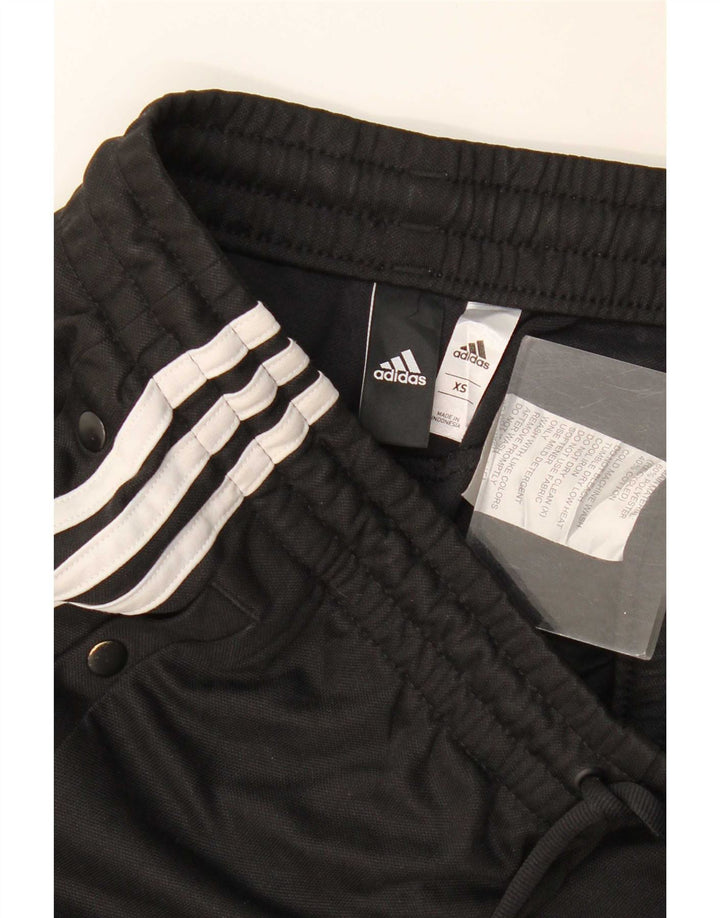 Calças de treino femininas Adidas UK 6 XS poliéster preto