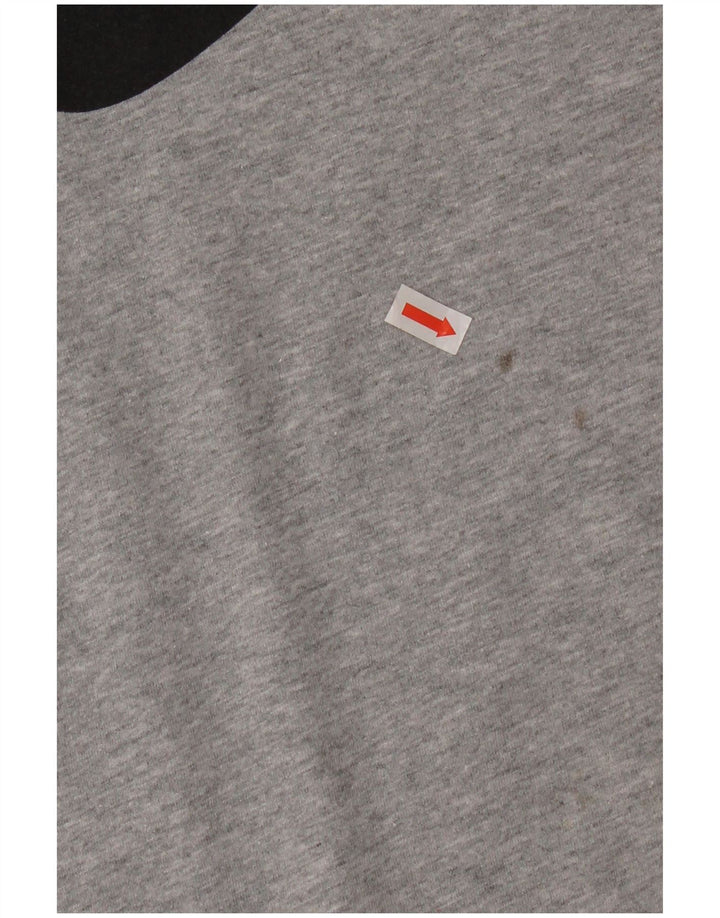 Camiseta Nike masculina gráfica top pequeno algodão manchado cinza
