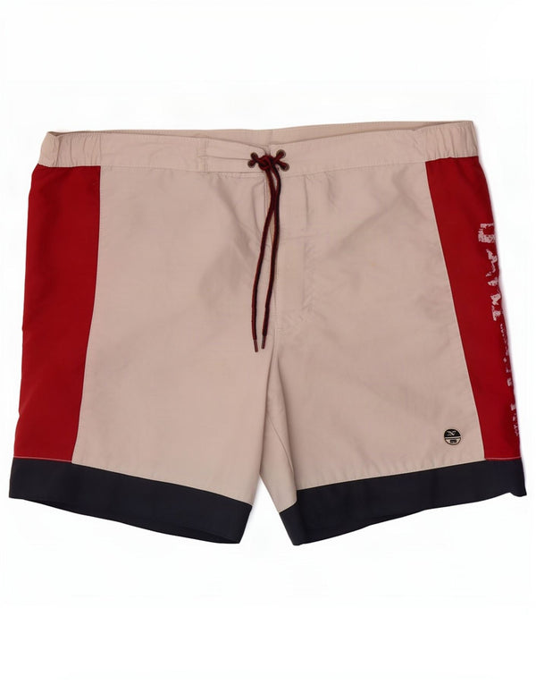 North Sails Mens Graphic Swimming Shorts Medium White Colourblock Polyamide