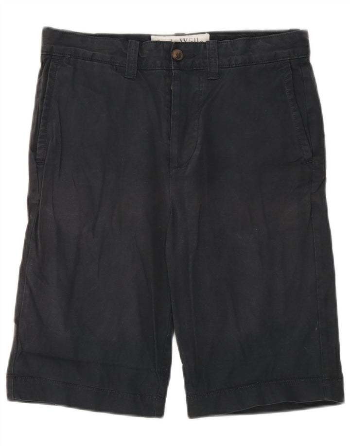 Shorts Chino feminino Jack Wills W28 médio algodão azul marinho