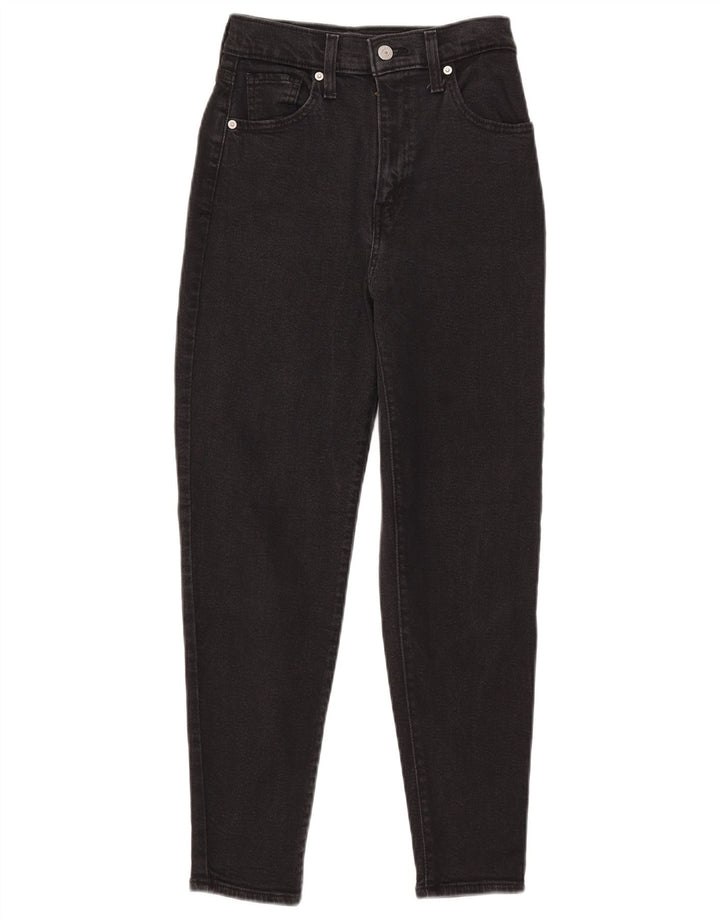 Calça jeans feminina Levi's Tapered W24 L27 algodão preto