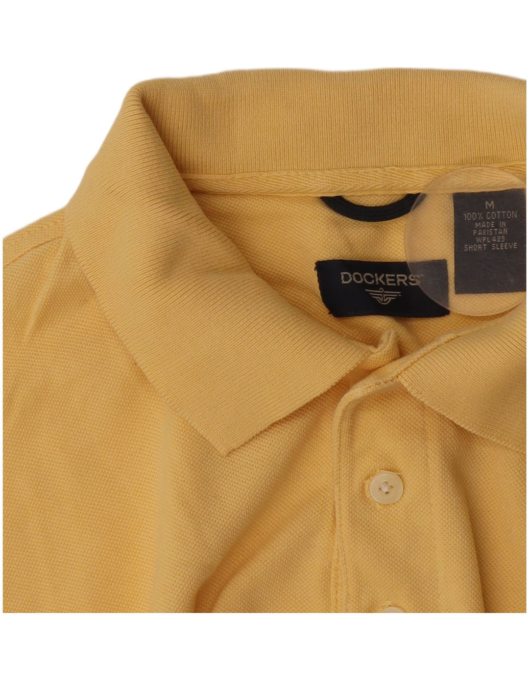 Camisa polo masculina Dockers médio algodão amarelo