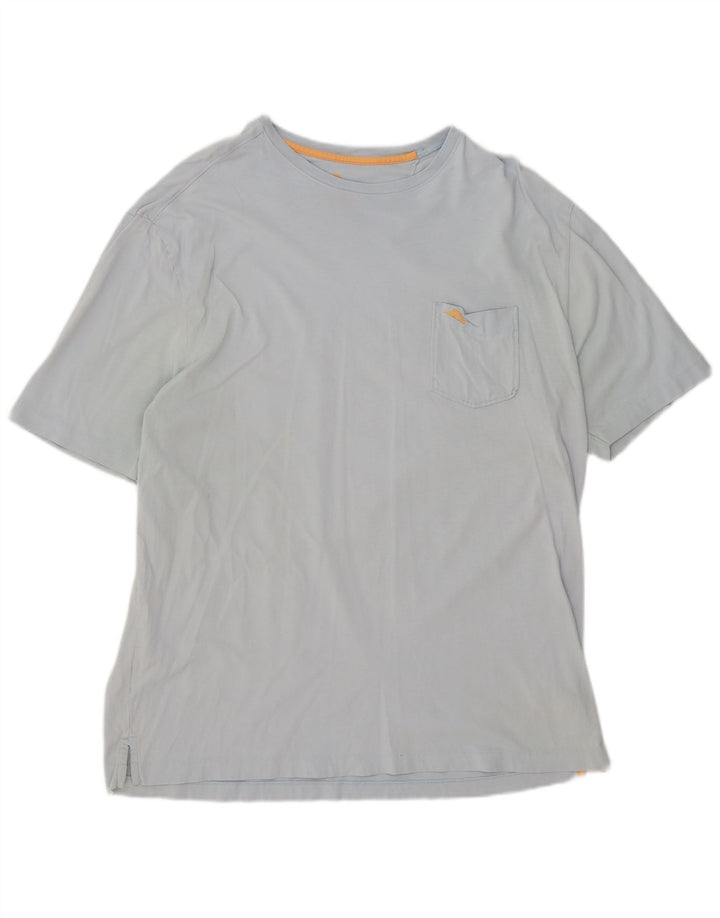 Tommy Bahama Camiseta masculina relaxada top grande algodão azul