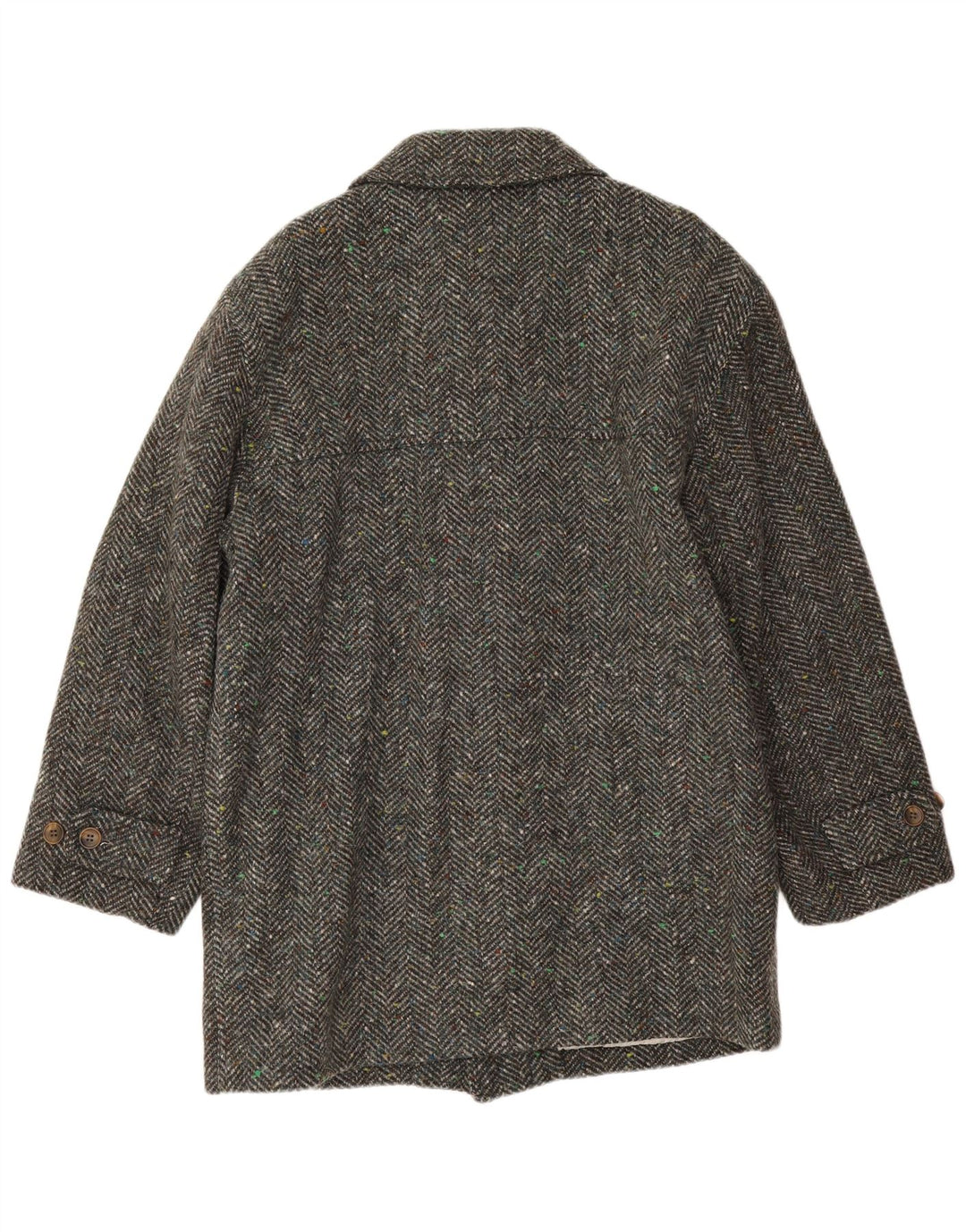Sobretudo masculino Faciba IT 52 XL lã espinha de peixe cinza