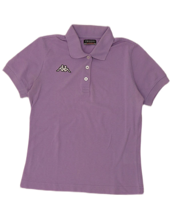 Camisa polo feminina Kappa UK 12 algodão roxo médio