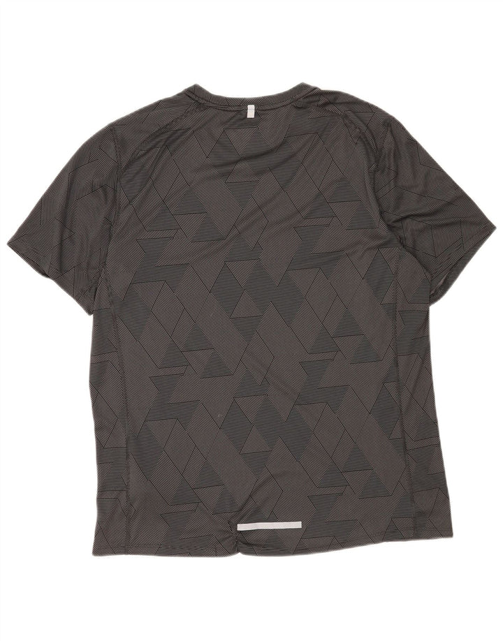 Camiseta Nike Masculina Dri Fit Top Grande Poliéster Geométrico Preto