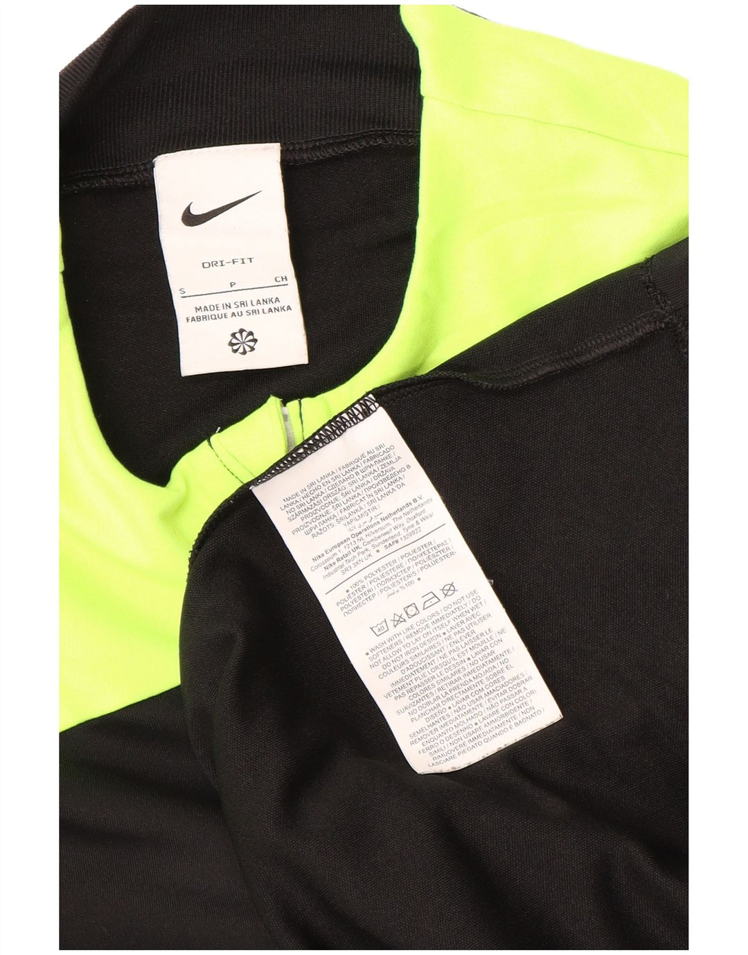 Top gráfico masculino Nike The FA Referee manga comprida pequeno bloco colorido preto