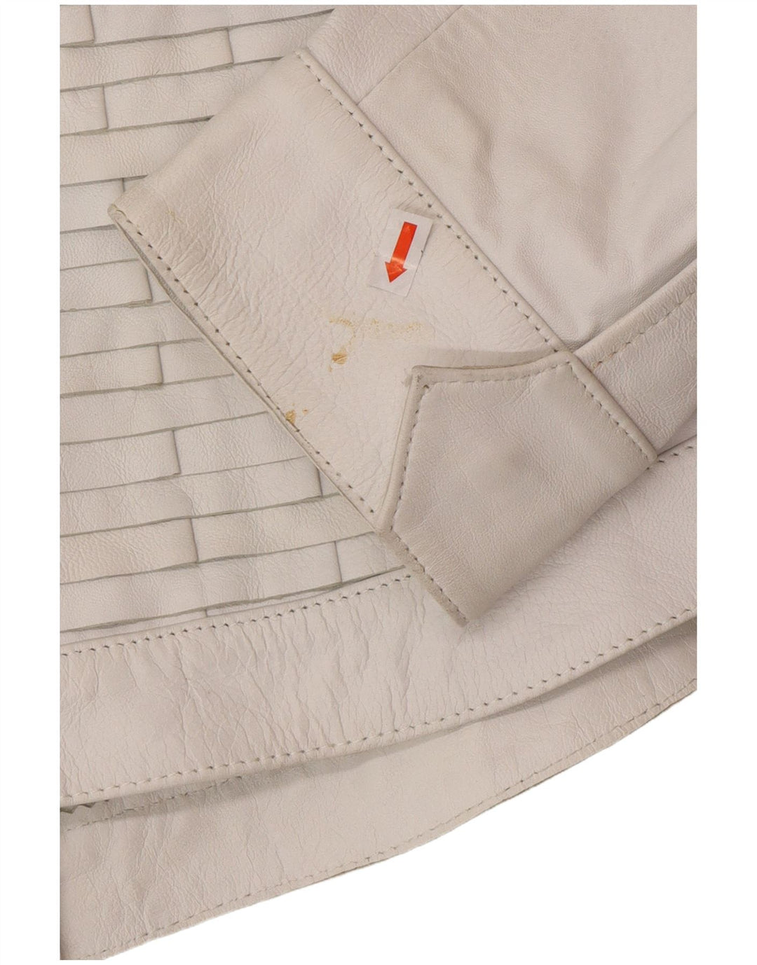 Jaqueta de couro bomber vintage feminina Reino Unido 16 couro cinza grande