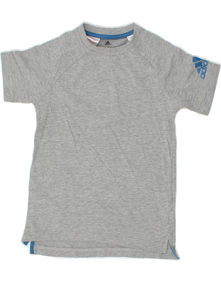 ADIDAS Boys T-Shirt Top 9-10 Years Grey Cotton Vintage Adidas and Second-Hand Adidas from Messina Hembry 