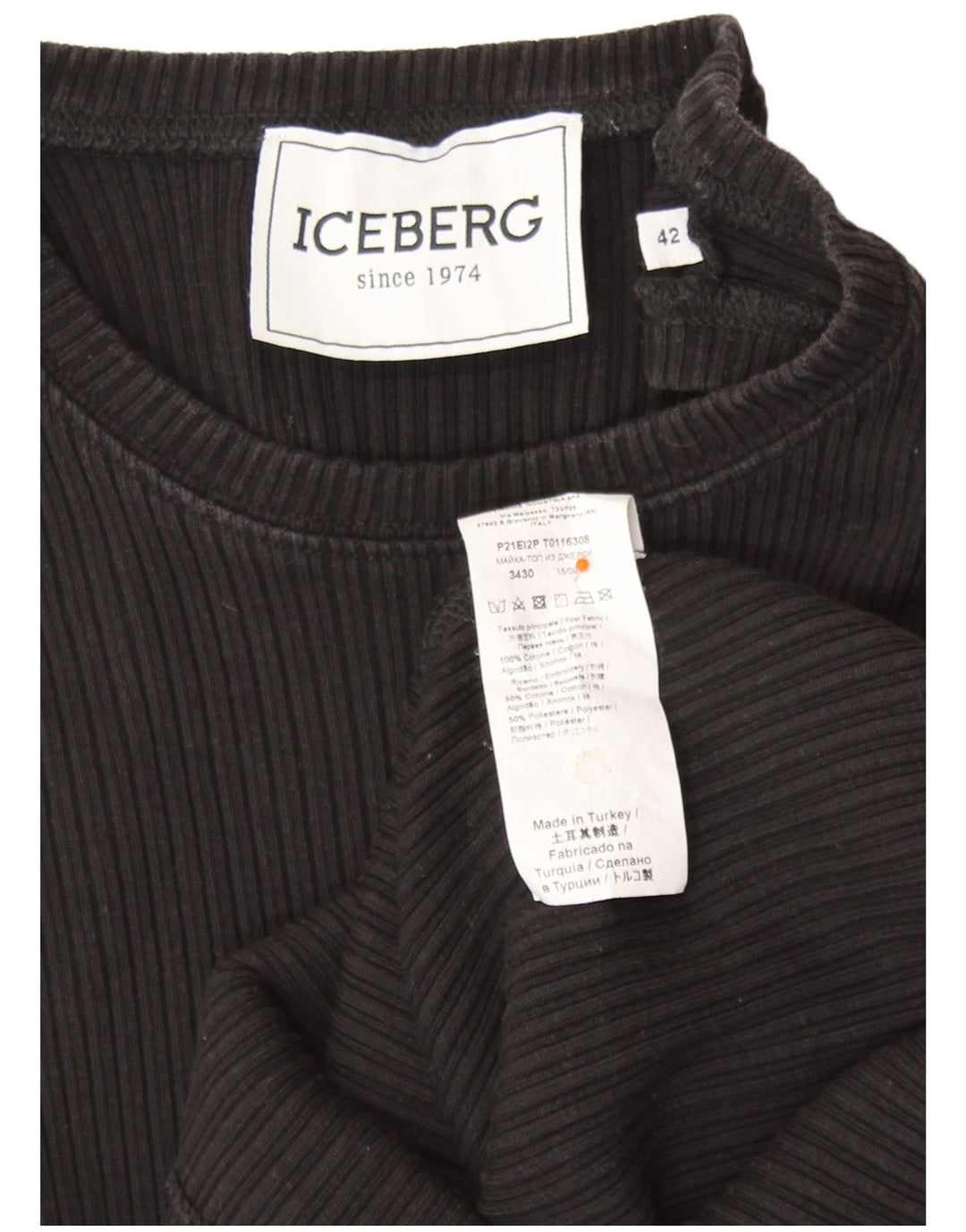 Colete feminino ICEBERG IT 42 algodão preto médio
