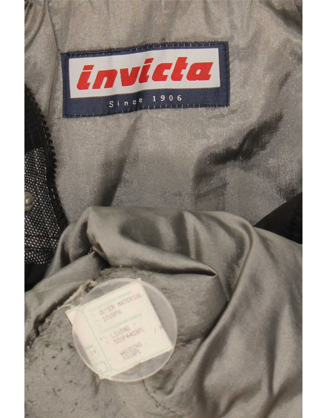 Jaqueta corta-vento feminina Invicta gráfica UK 14 grande bloco colorido preto