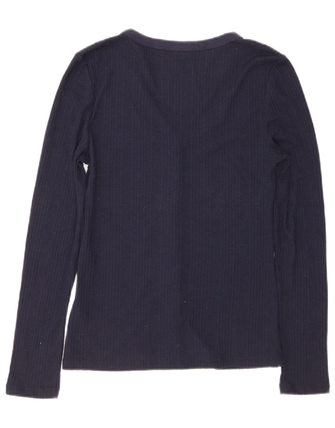 Blusa feminina Marks & Spencer Reino Unido 8 pequena azul marinho poliéster