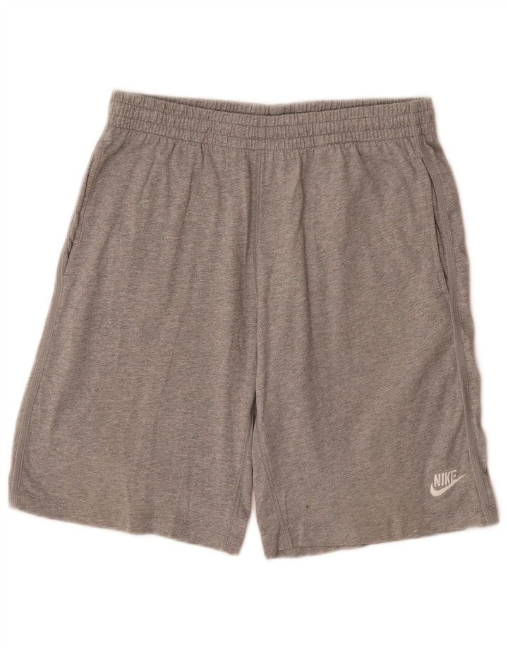 Shorts esportivos masculinos Nike médio cinza algodão