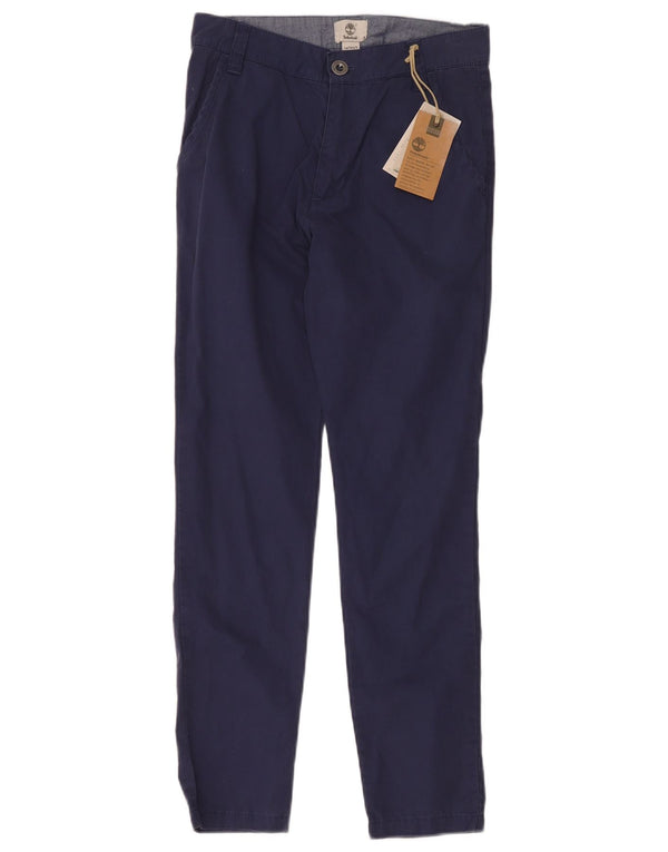 Calças Timberland Boys Slim Chino 13-14 Anos Pequeno W30 L26 Azul Marinho